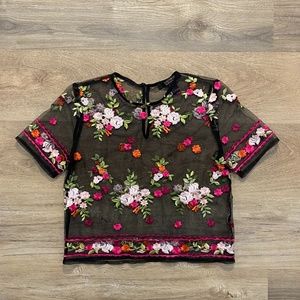mesh flower top